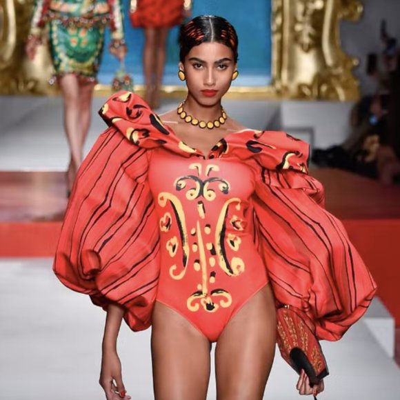 SS20 Moschino Couture Jeremy Scott Fan Leather Clutch Bag w/silky tassel - Picture 3 of 16